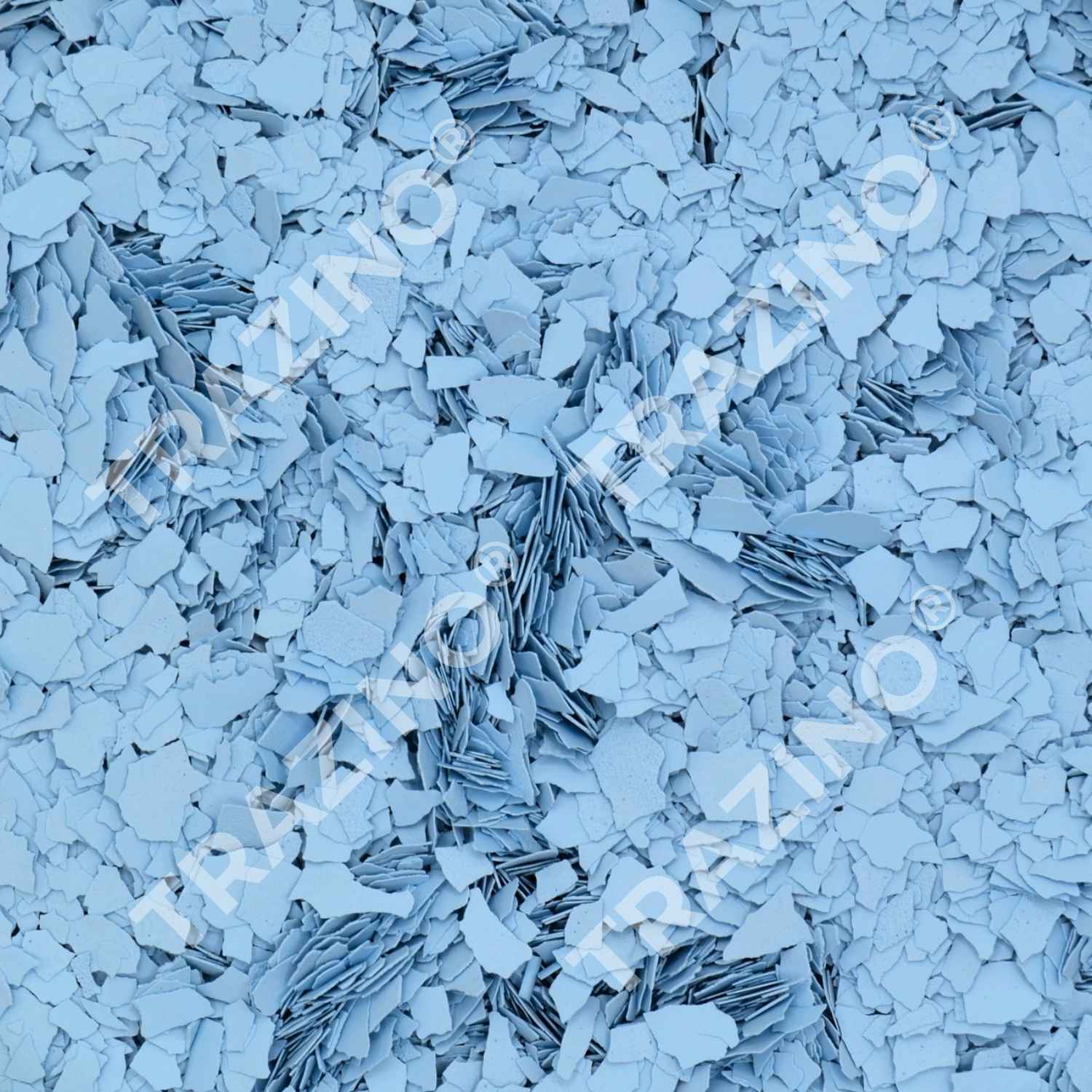 Trazino® Farbchips in Hellblau zum Einstreuen für Beschichtungen Trazino® Farbchips in Hellblau zum Einstreuen für Beschichtungen
